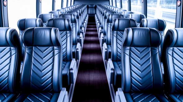 54 passenger charter bus inside des moines