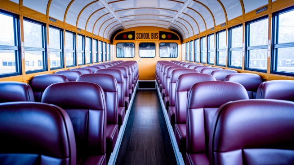 school bus rental interior des moines